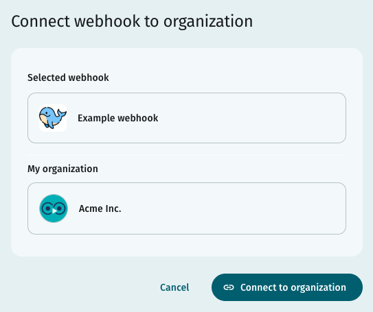 Connect to organization