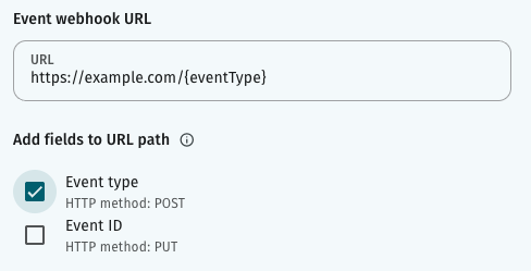 POST with event type