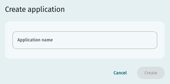 Create new application