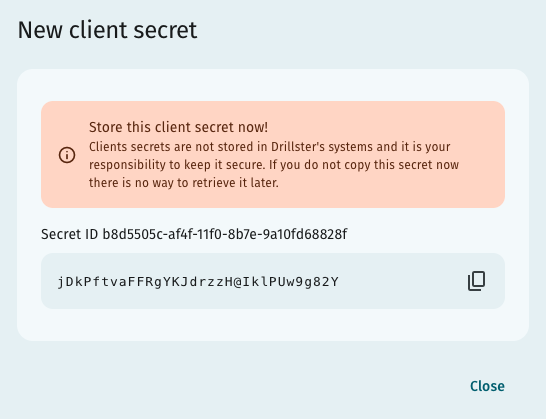 Add new client secret
