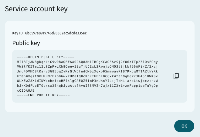 Stored public key